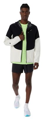 Giacca impermeabile Asics Metarun Legend bianca/nera da uomo