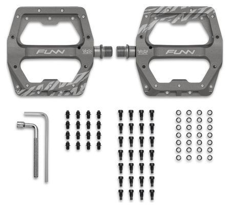 Pair of Funn Funndamental GRS Gray Flat Pedals