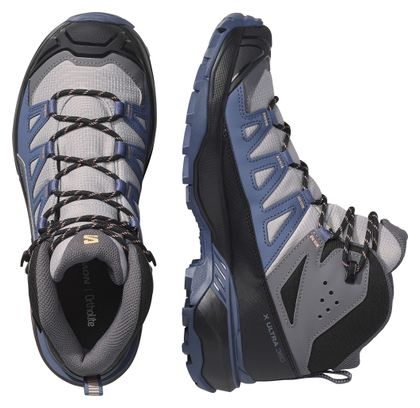 Salomon X Ultra 360 Mid GTX Women's Hiking Boots, Blue/Gray