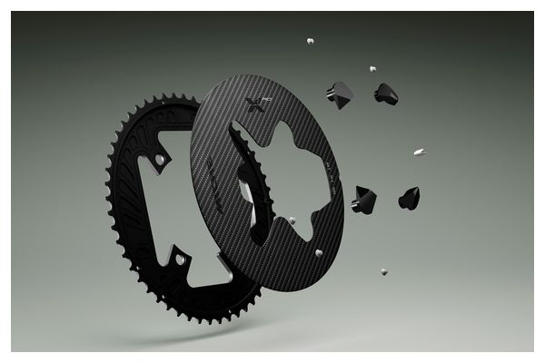 Ingranaggio esterno Miche X2 RD R92 Powermeter per guarniture Shimano Dura-Ace R9200 Nero