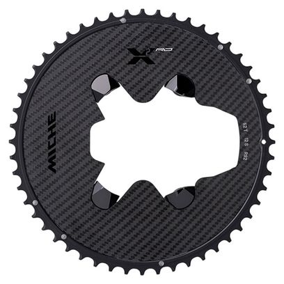 Ingranaggio esterno Miche X2 RD R92 Powermeter per guarniture Shimano Dura-Ace R9200 Nero