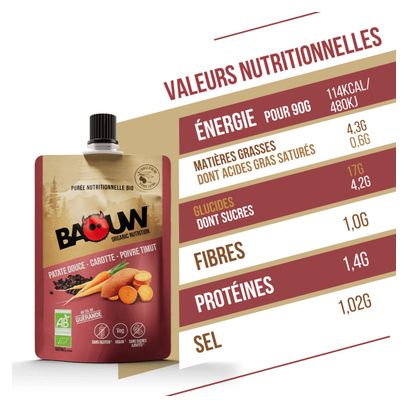 Baouw Zoete Aardappel-Wortel-Timut Peper Bio Energie Puree 90g