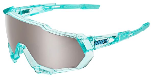 Brille 100% Speedtrap Polished Translucent Mint Green - HiPER Linse Verspiegeltes Silber