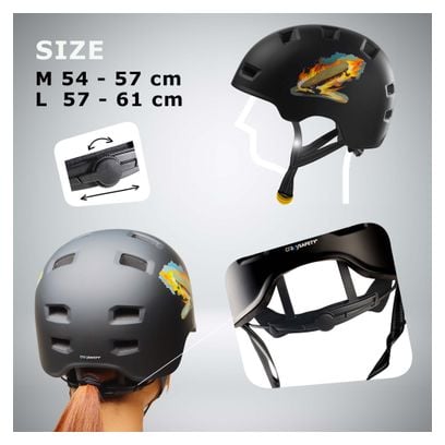 Casque vélo et skate | Skateboard Noir L (57-61 cm) | Certifié EN1078