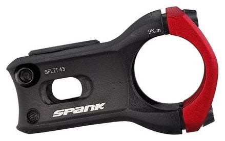 Spank Split 0° stuurpen 31,8 mm Zwart Rood