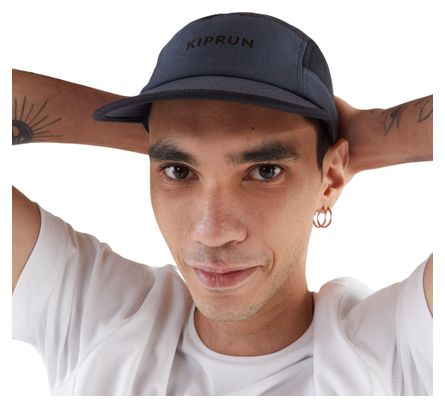 Kiprun 5-panel pet, zwart/grijs, unisex