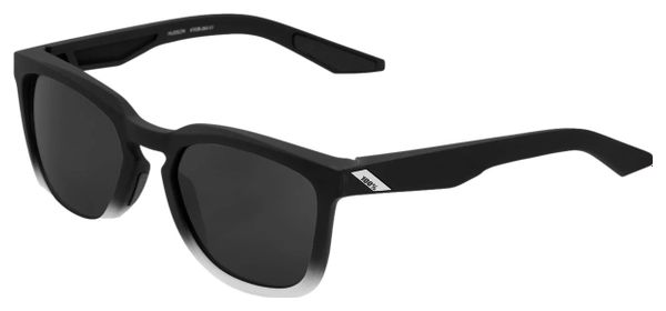 100% Hudson Soft Tact Fade Brille Schwarz / Weiß - HiPER Verspiegelte Linsen Schwarz