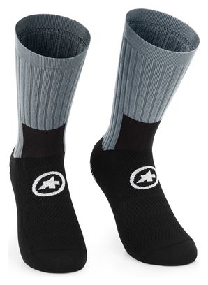 Assos Tactica T5 Unisex MTB Socke Schwarz/Grau