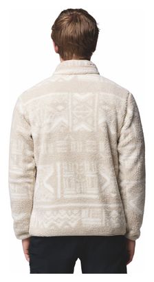 Columbia 1/2 Zip Sherpa Rugged Ridge Fleece White/Beige