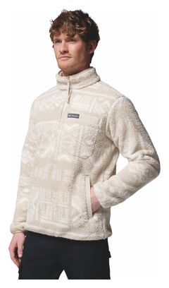 Columbia 1/2 Zip Sherpa Rugged Ridge Fleece White/Beige
