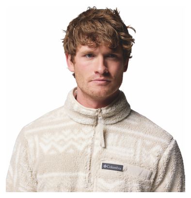 Columbia 1/2 Zip Sherpa Rugged Ridge Fleece White/Beige