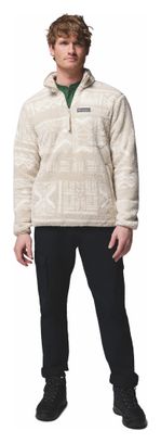 Columbia 1/2 Zip Sherpa Rugged Ridge Fleece White/Beige