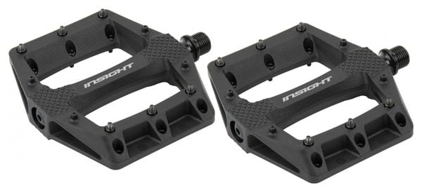 Pair of Insight Thermoplastic DU Flat Pedals Black