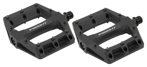 Paar Insight Thermoplastic DU Flat Pedals Black