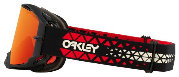 Oakley Airbrake MX Goggle Mat Zwart Rood Prizm Torch Iridium / Ref: OO7046-B8