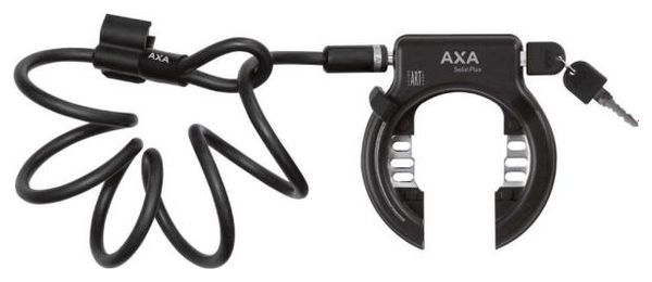 AXA Solid Plus Art2 Ring Lock With Dial-In Newton Pl150 Cable - Black