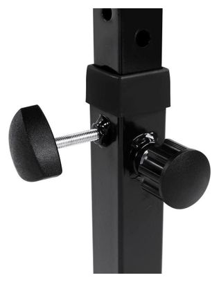 Banc de musculation plat réglable en hauteur 5 positions cadre en acier coussin rembourré charge max 200 kg banc d haltérophilie exercices entraînement fitness gym 01_0000204