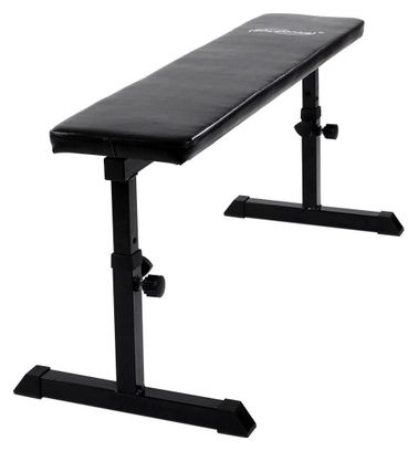 Banc de musculation plat réglable en hauteur 5 positions cadre en acier coussin rembourré charge max 200 kg banc d haltérophilie exercices entraînement fitness gym 01_0000204