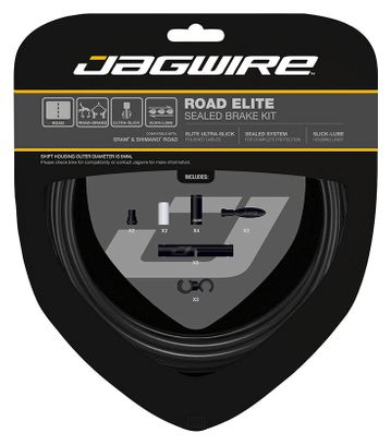 Kit Câbles et Gaine pour Freins Route Jagwire Road Elite Sealed Brake Noir Stealth