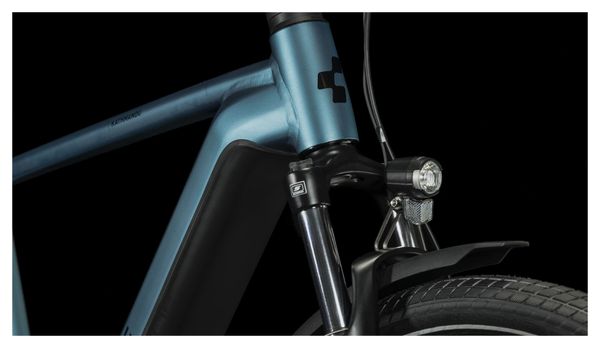 Cube Kathmandu Hybrid One 625 Elektrische Stadsfiets Shimano Deore 10S 625 Wh 700 mm Blauw 2023