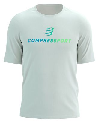 Camiseta de manga corta Compressport Podium blanca para hombre