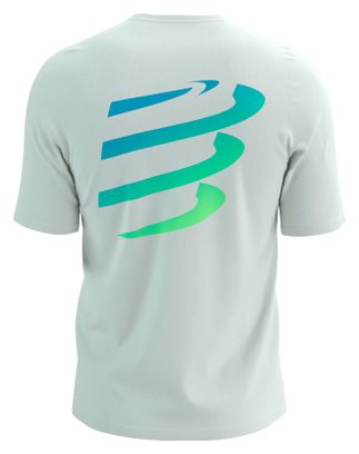 Camiseta de manga corta Compressport Podium blanca para hombre