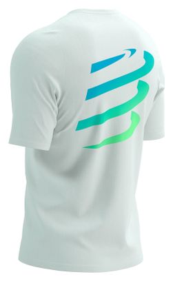 Camiseta de manga corta Compressport Podium blanca para hombre