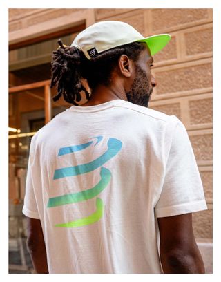 Camiseta de manga corta Compressport Podium blanca para hombre