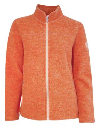 Ivanhoe gilet zippé en laine pour femme Beata Coral Rose-Orange