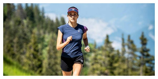 Compressport Performance Women's Short Sleeve Jersey Blue/Pink