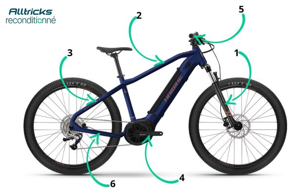 VTT Électrique Semi-Rigide Haibike Alltrack 4 Shimano Alivio 9V 500 Wh 29'' Bleu L 175/185cm - Produit Reconditionné