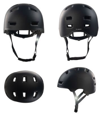 Casque vélo et skate | Tout Noir M (54-57 cm) | Certifié EN1078