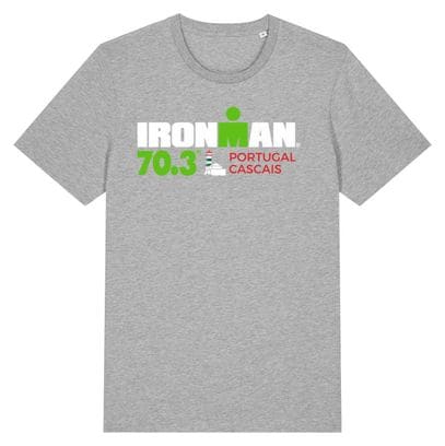 Ironman 70.3 Portugal-Cascais Heren Grijs Korte Mouw T-Shirt