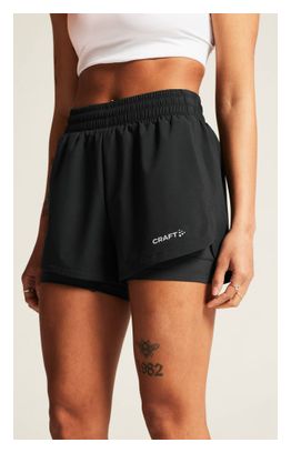 Craft ADV Essence Black Women's 2-in-1 Shorts