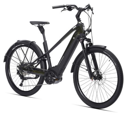 Bicicleta de ciudad eléctrica Sunn Urb Skal Shimano Deore 10S 500 Wh 650b Negro Caqui 2021