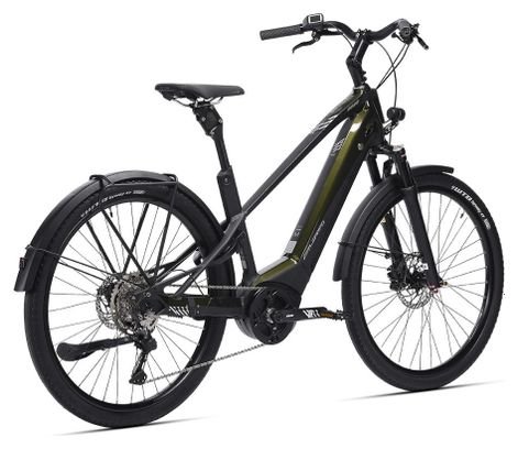 Bicicleta de ciudad eléctrica Sunn Urb Skal Shimano Deore 10S 500 Wh 650b Negro Caqui 2021