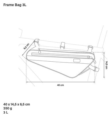 Sacoche Pour Cadre de Vélo 3L