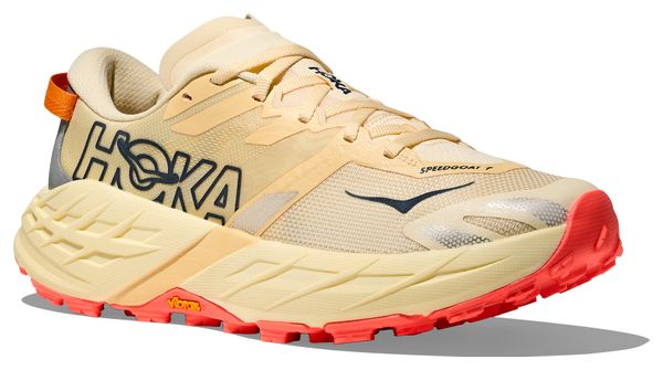 Hoka Speedgoat 7 Trail Shoes Beige/Orange Women's