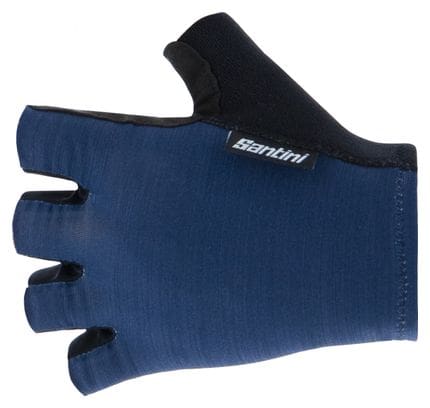 Santini Cubo Short Gloves Blue