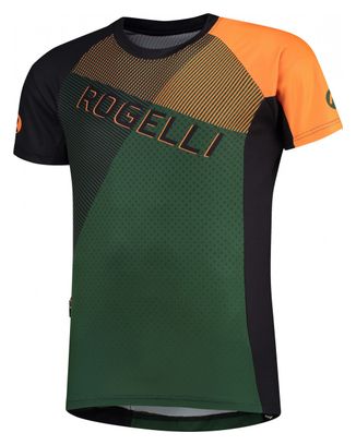 Maillot Manches Courtes Velo VTT Rogelli Adventure 2.0 - Homme - Vert/Noir/Orange