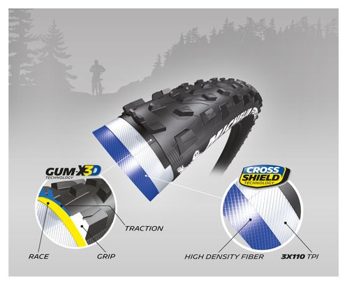 MICHELIN Tire Force XC Compétition Line Tubeless Ready 27.5''