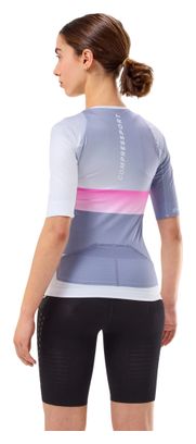 Compressport Stream paars damesshirt met korte mouwen