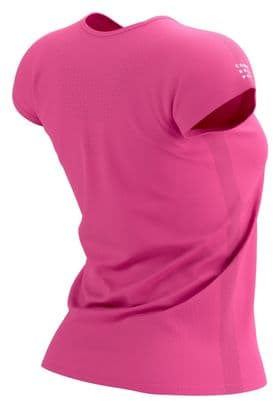 Maillot manches courtes Femme Compressport Training SS Rose