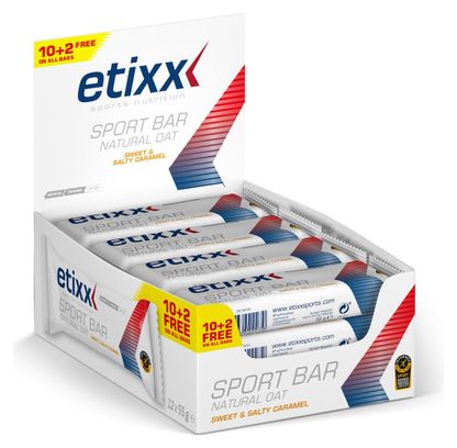 Etixx Barre énergétique Natural Oat Caramel 12x55g