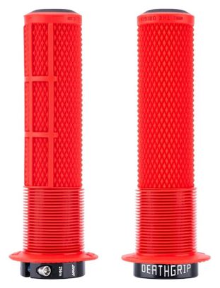 Paire de Grips DMR Deathgrip2 Flange Grips Rouge