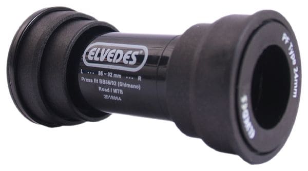 Elvedes Press Fit BB86 / 92 24mm Shimano Innenlager Schwarz