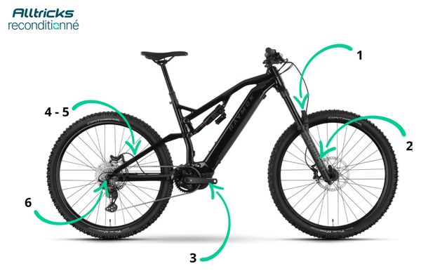 VTT Electrique Tout Suspendu Raymon TrailRay 160E SE 9.0 Shimano Deore 10V 720Wh 29'' Noir 2024 L-175/185cm - Produit Reconditionné