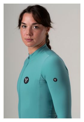 Maglia a maniche lunghe LeBram Race donna blu mezza stagione turchese
