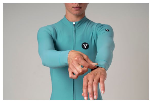 Maglia a maniche lunghe LeBram Race donna blu mezza stagione turchese