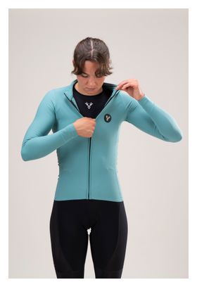 Maglia a maniche lunghe LeBram Race donna blu mezza stagione turchese